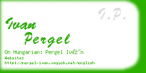 ivan pergel business card